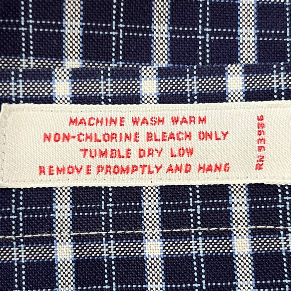 Brooks Brothers The Original Polo Shirt XL Blue Check Non-Iron Supima Cotton - Picture 10 of 10